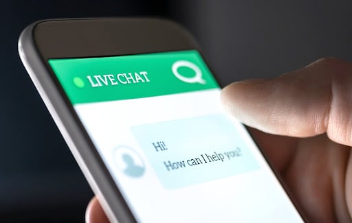 Live chat on mobile